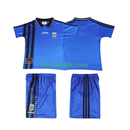 Fotballdrakt Argentina Barn Retro Bortetrøye 1994 Kortermet